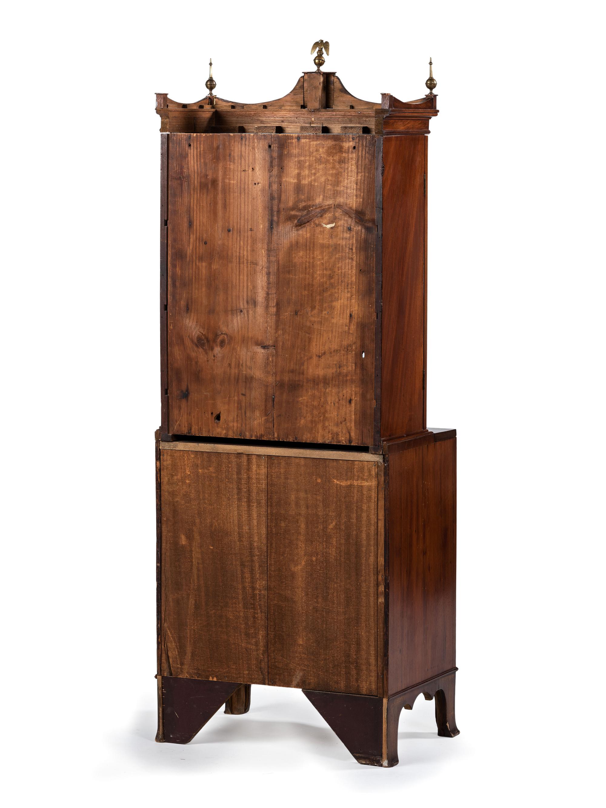 A Federal Style Mahogany Diminutive Secretary Bookcase