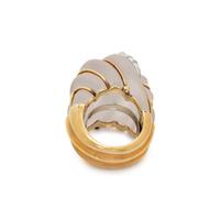 ROCK CRYSTAL AND DIAMOND BOMBE RING
