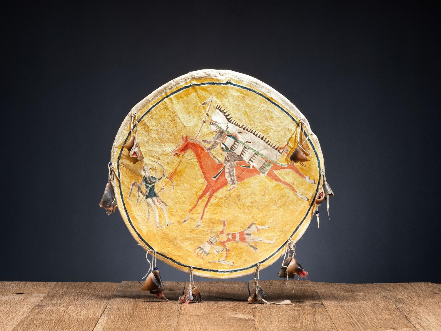 Southern Cheyenne Painted Hide Shield