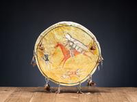 Southern Cheyenne Painted Hide Shield