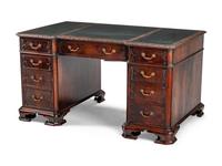 A Late Edwardian Mahogany Pedestal Desk