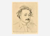 [Science, Medicine & Mathematics] [Einstein, Albert] Orlik, Emil: Inscribed Portrait of Albert Einstein