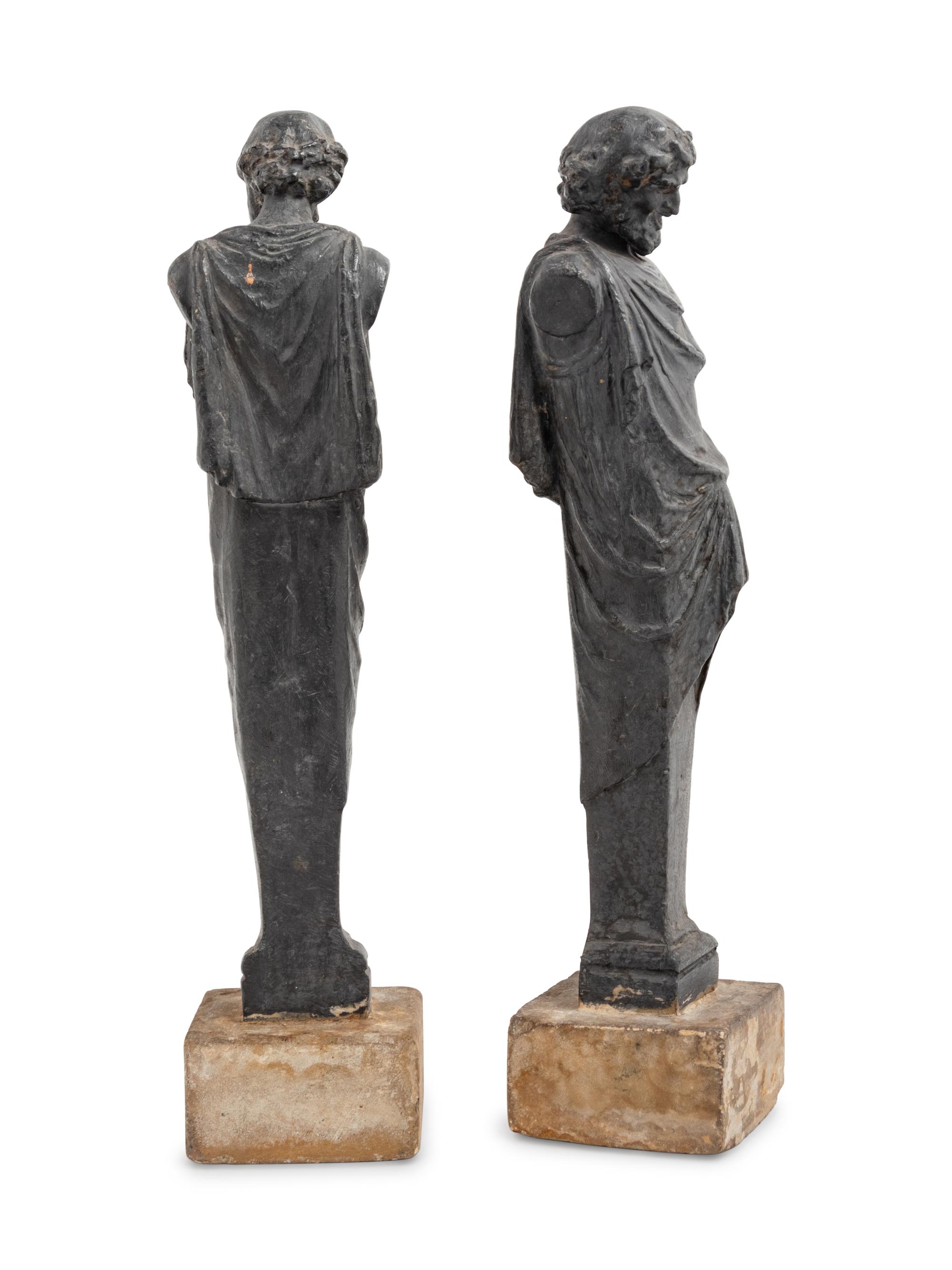 A Pair of Continental Mixed Metal Telemons