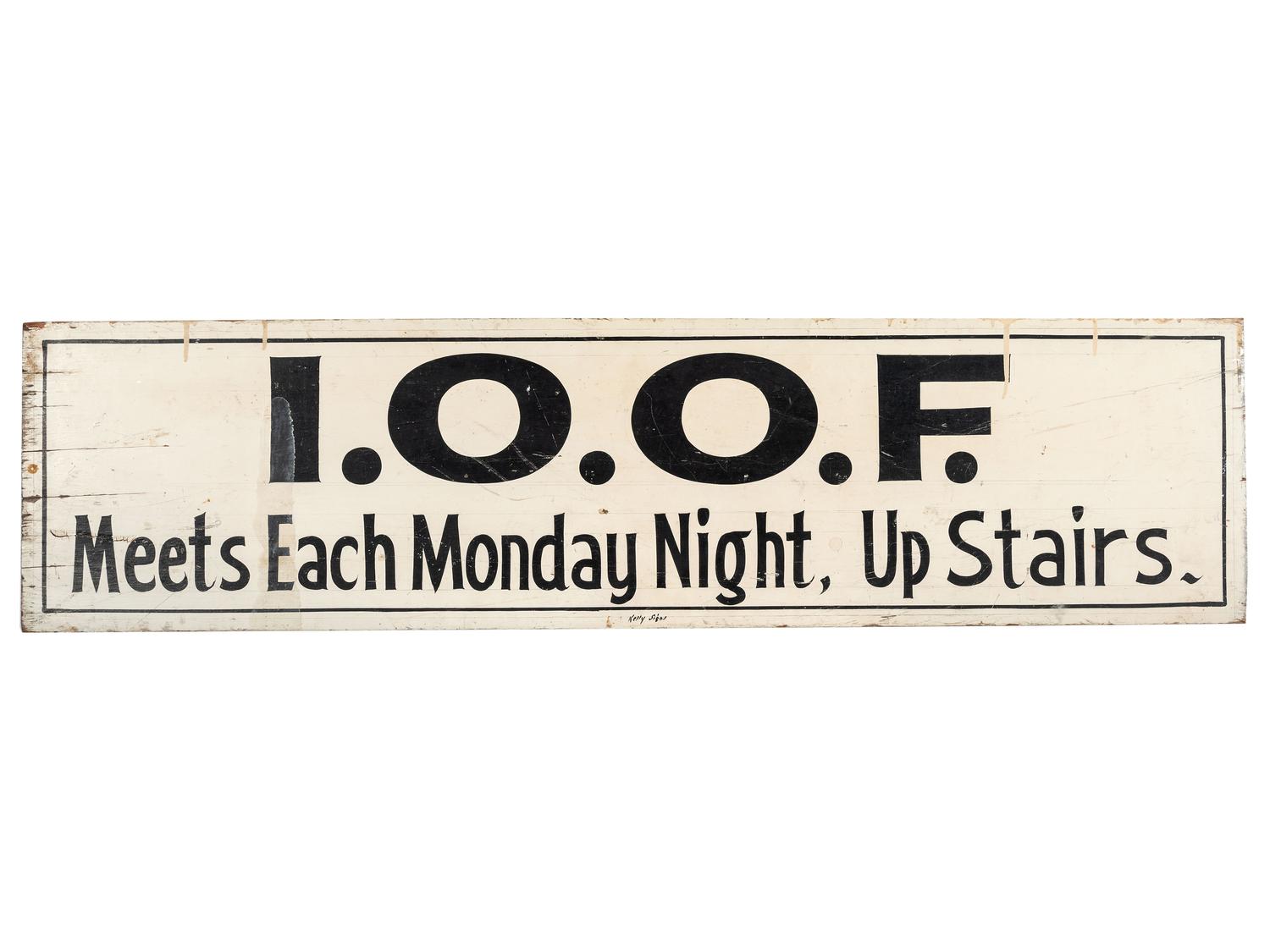 Two Painted Wood Advertising Signs