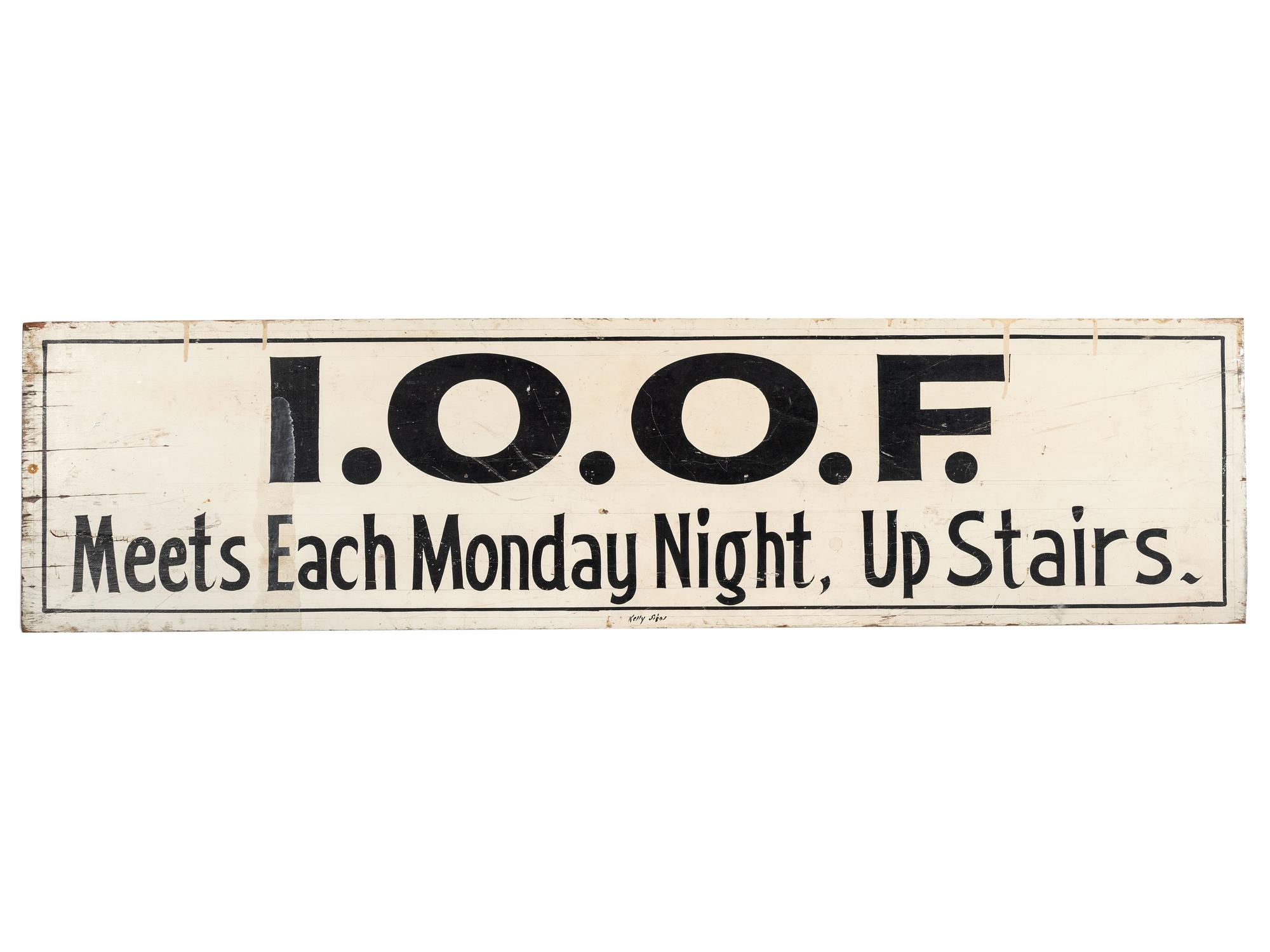 Two Painted Wood Advertising Signs