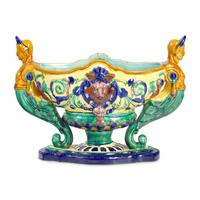 A Majolica Center Bowl