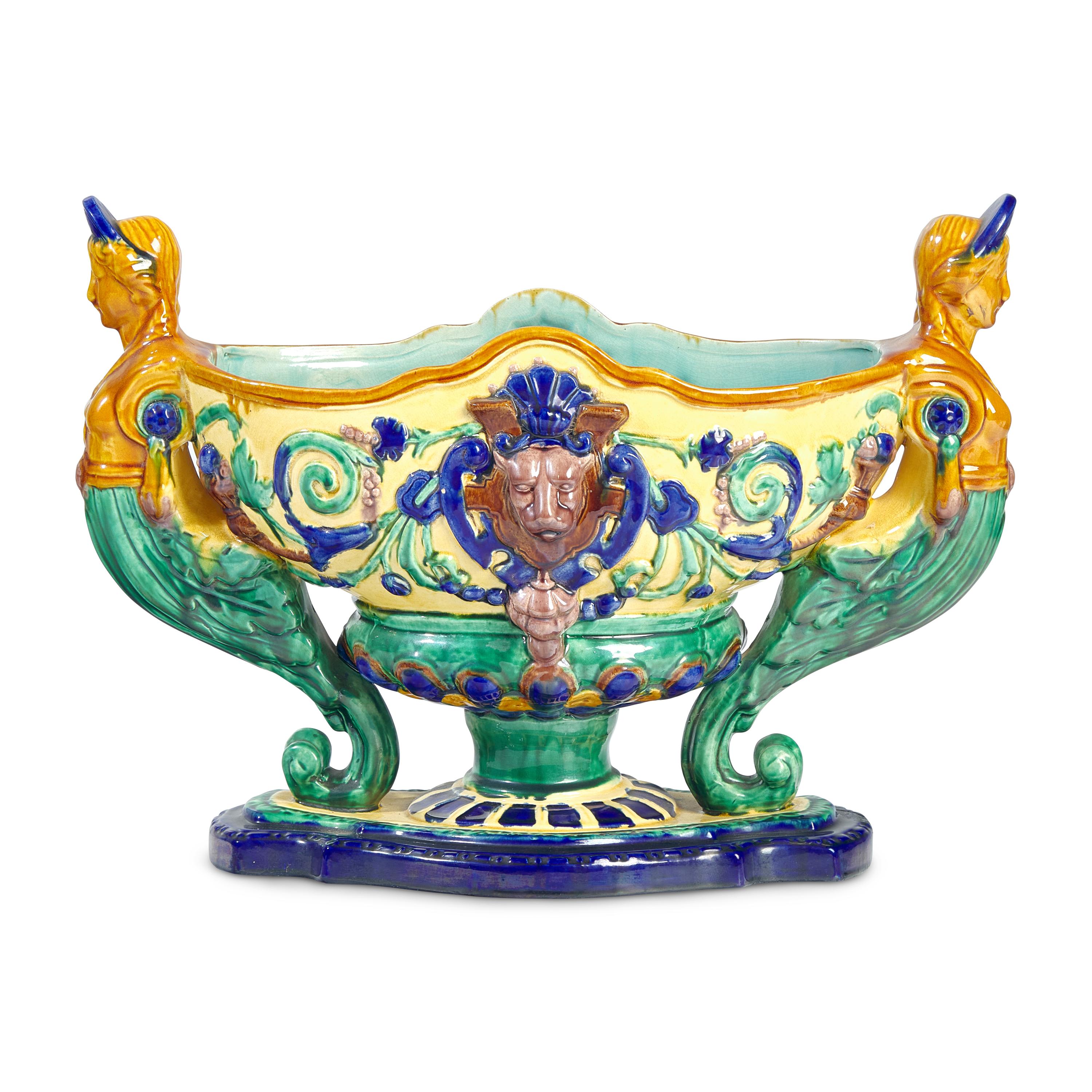 A Majolica Center Bowl
