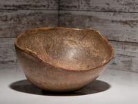 Northeastern Ash Burl Bowl, with Carved Crests