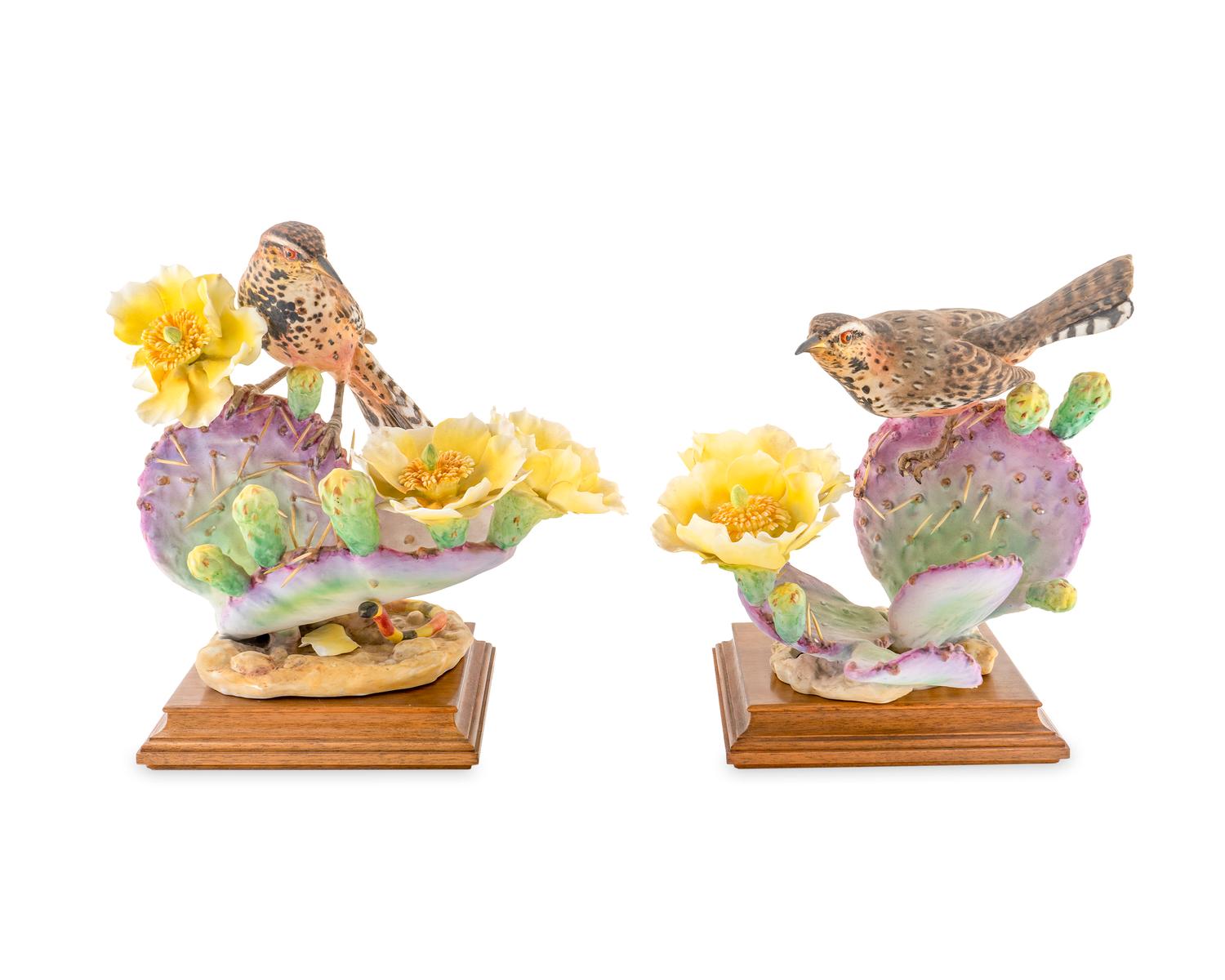 A Pair of Royal Worcester Porcelain Doughty Birds — 20TH CENTURY