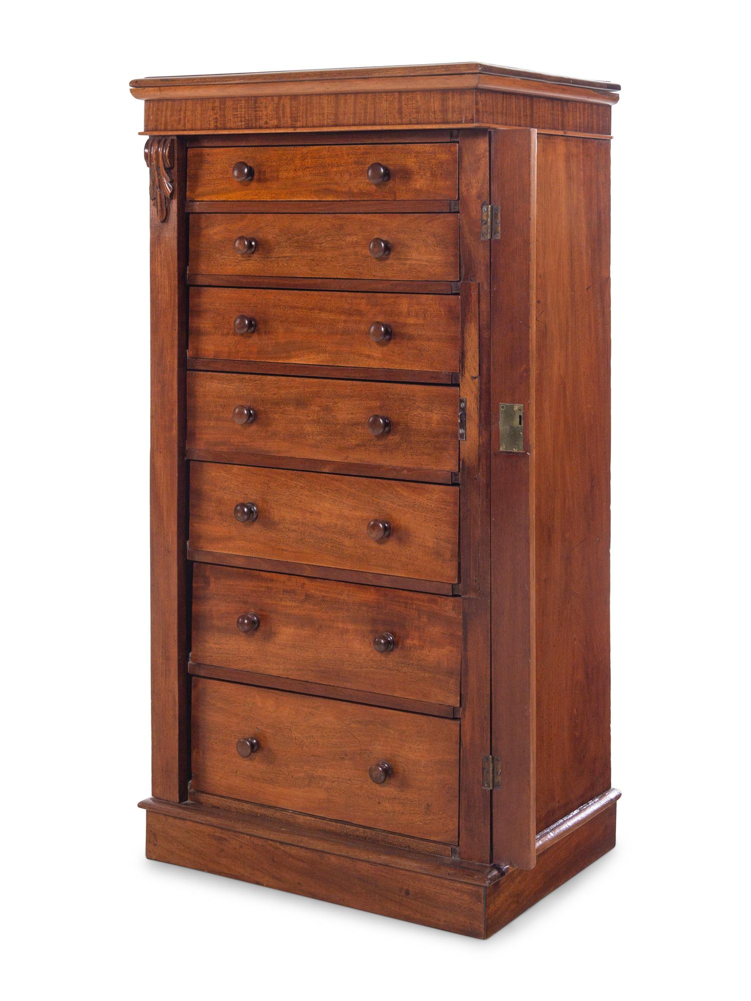 An English Mahogany Wellington Chest
