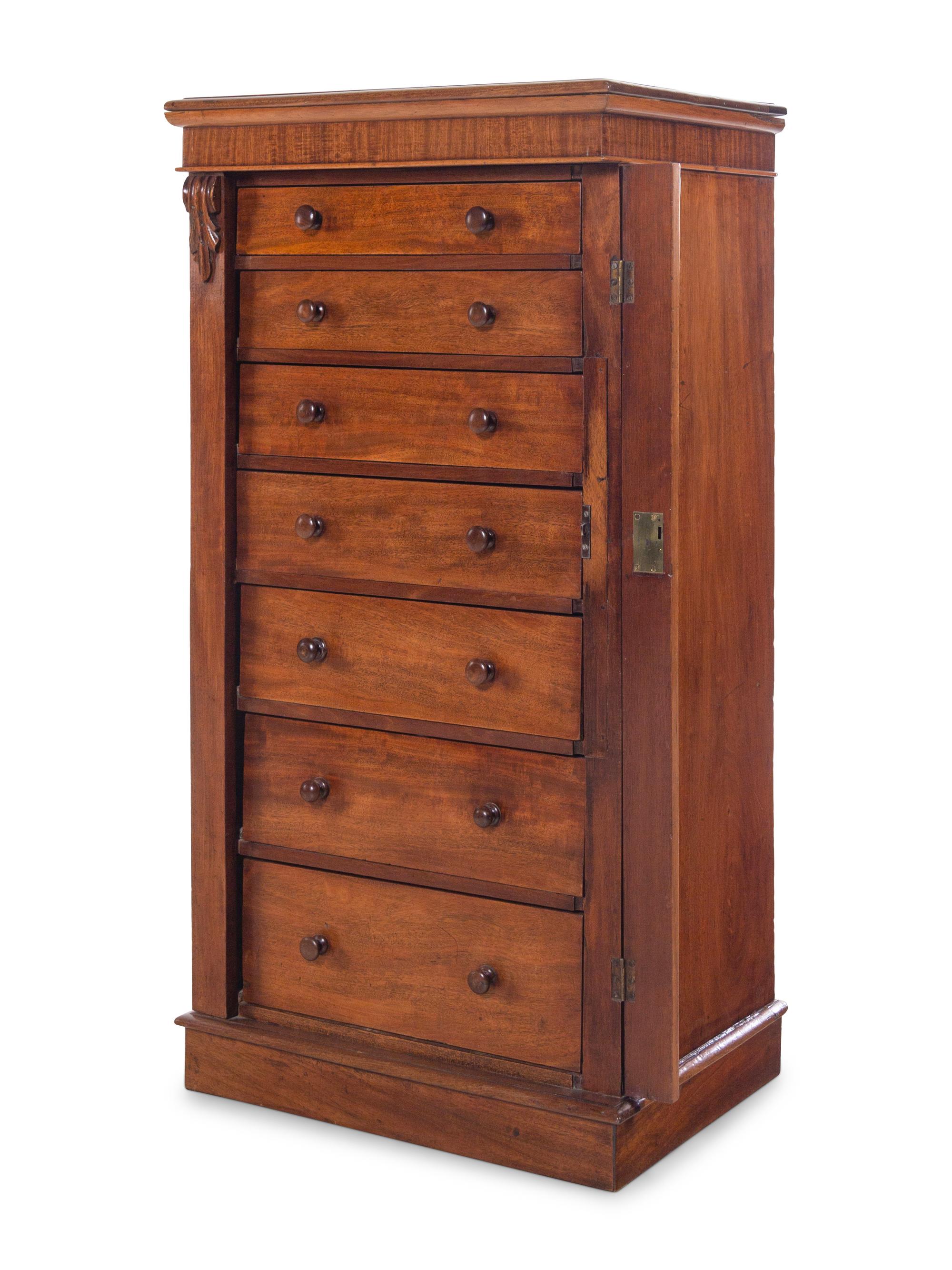 An English Mahogany Wellington Chest