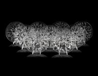 A Set of Eight Lalique Saint Sylvestre Plates