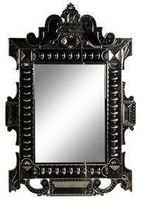 A Pair of Venetian Style Etched Glass Mirrors