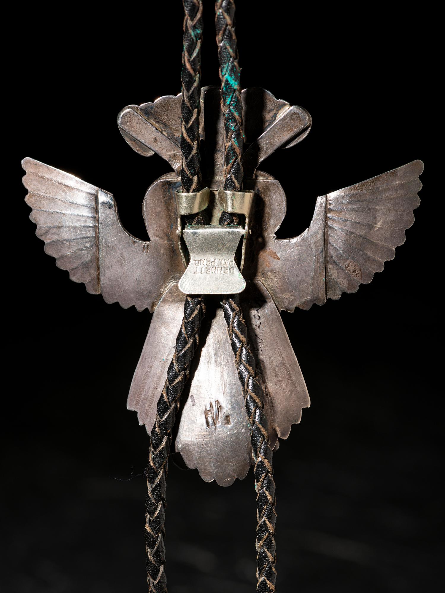 Silver and Turquoise Katsina Bolo Tie