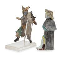 Two Chinese Glazed Porcelain Figures
