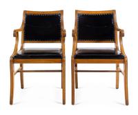 A Pair of Directoire Fruitwood Fauteuils