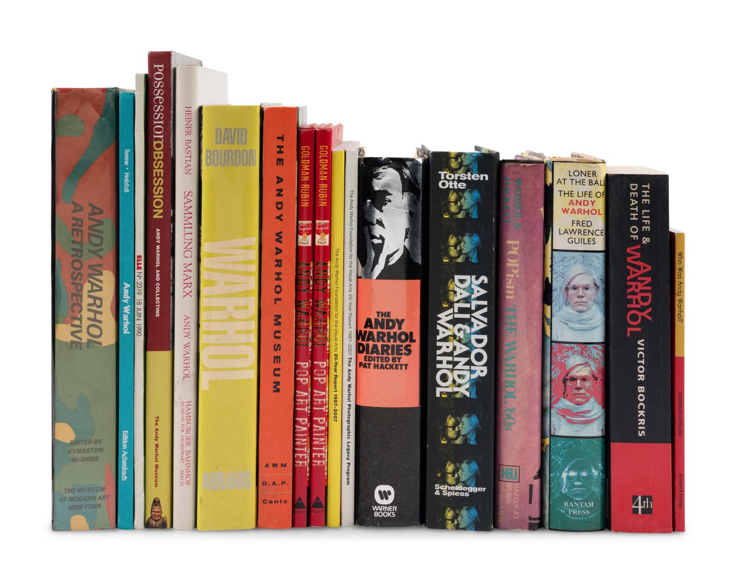 A Group of Eighteen Books on Andy Warhol and a Deck of Artist Icon Cards