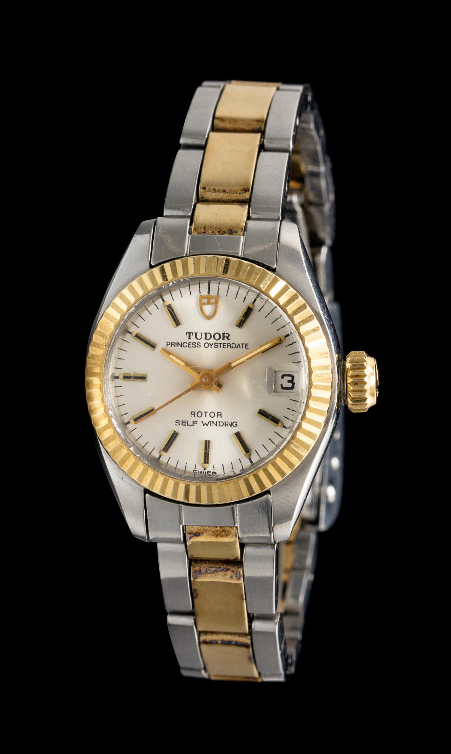 A Stainless Steel and Yellow Gold Plated Ref. 9231/3 Princess Oysterdate Wristwatch, Tudor, Circa 1976,