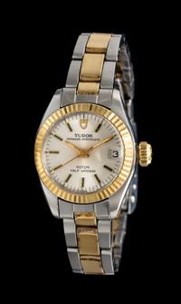A Stainless Steel and Yellow Gold Plated Ref. 9231/3 Princess Oysterdate Wristwatch, Tudor, Circa 1976,