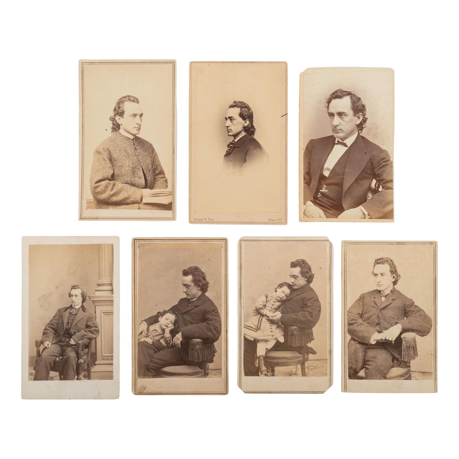 [Lincoln, Abraham] Group of Seven Carte de Visites of Edwin Booth