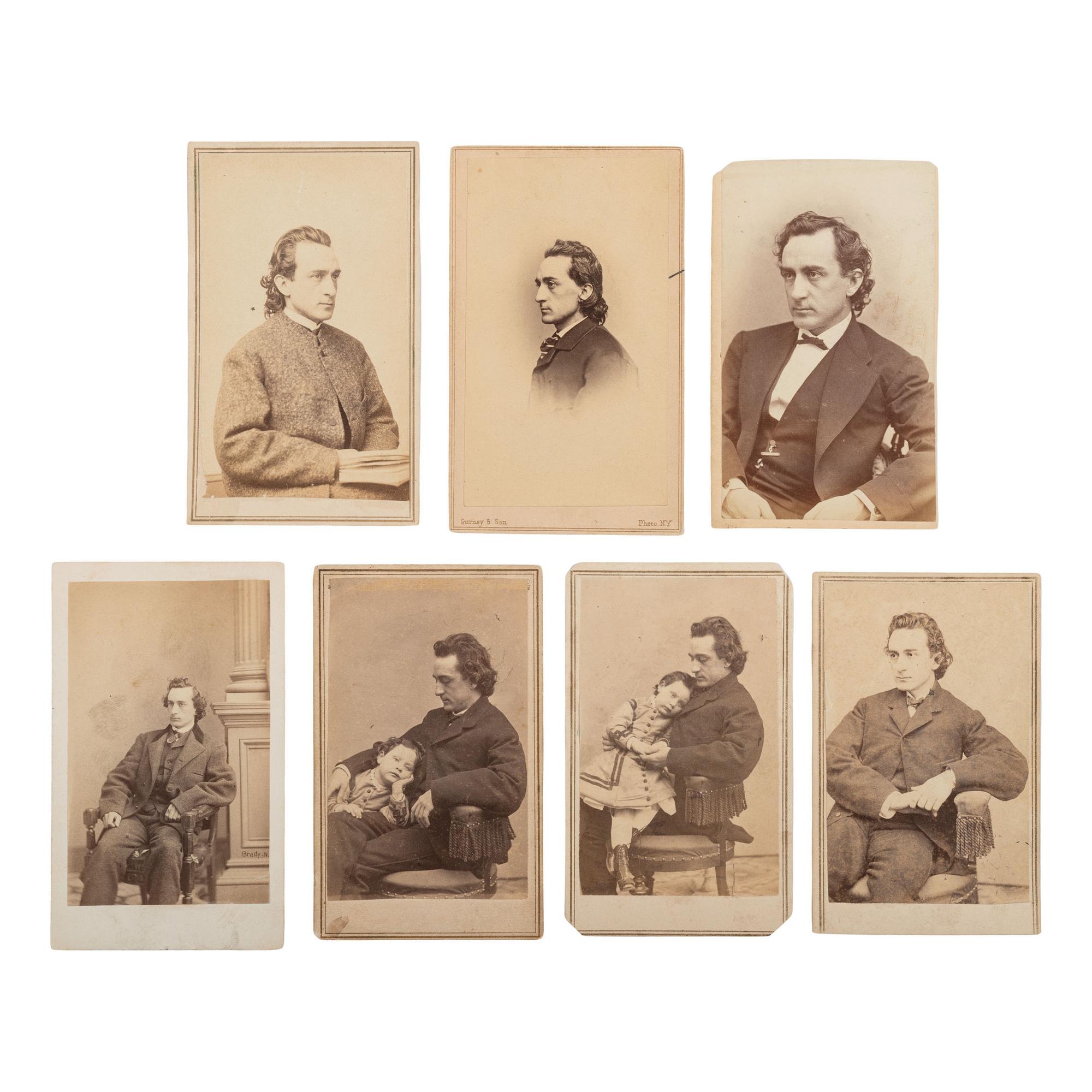 [Lincoln, Abraham] Group of Seven Carte de Visites of Edwin Booth