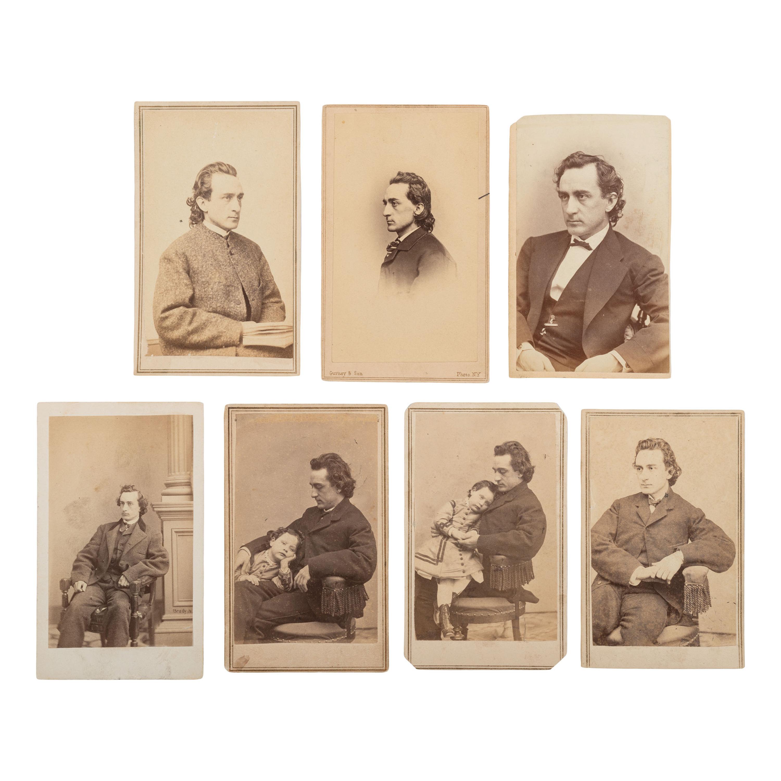 [Lincoln, Abraham] Group of Seven Carte de Visites of Edwin Booth