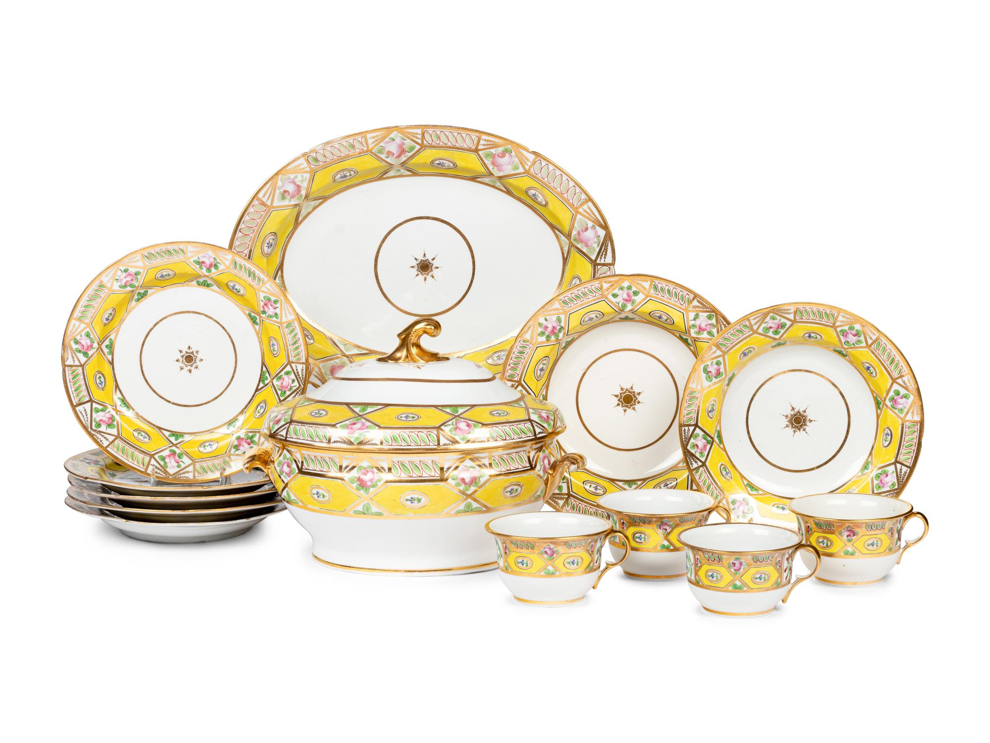 A Coalport Church Gresley Porcelain Service