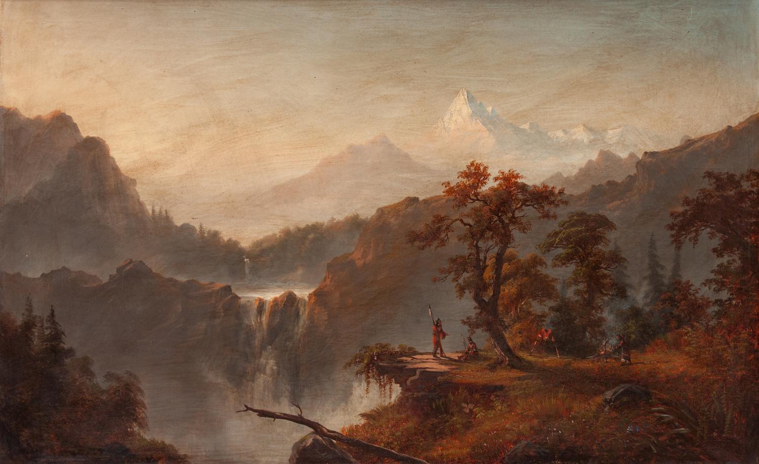 A 19th Century Native American Encampment Scene