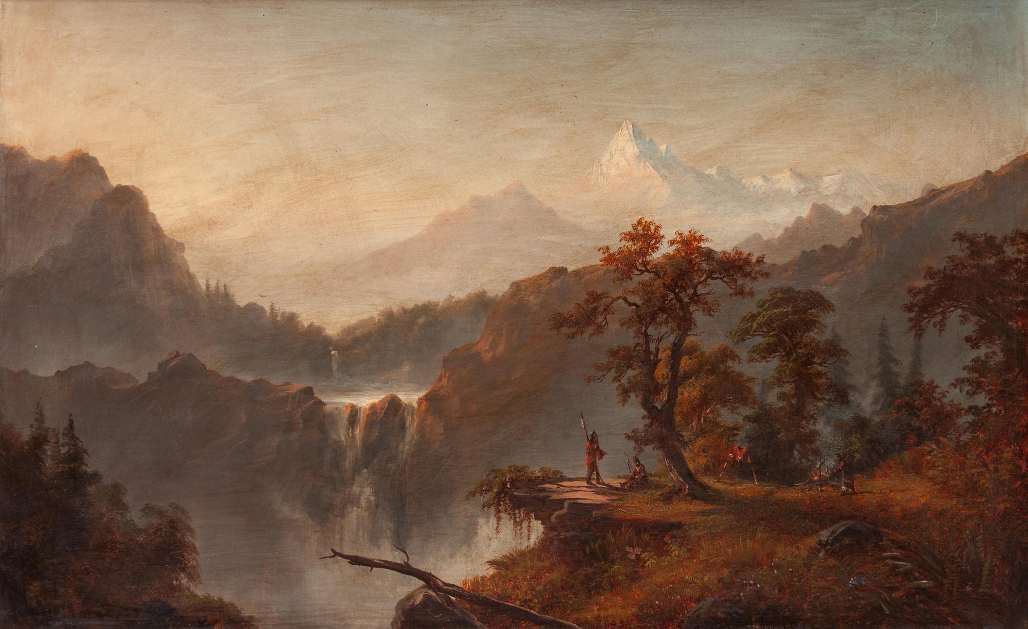 A 19th Century Native American Encampment Scene