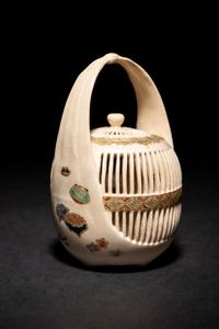 Two Japanese Satsuma Incense Burners, Koro