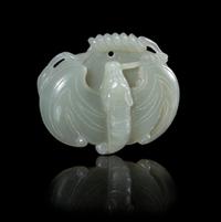 A Celadon Jade Toggle Lenght 2 1/4 inches.