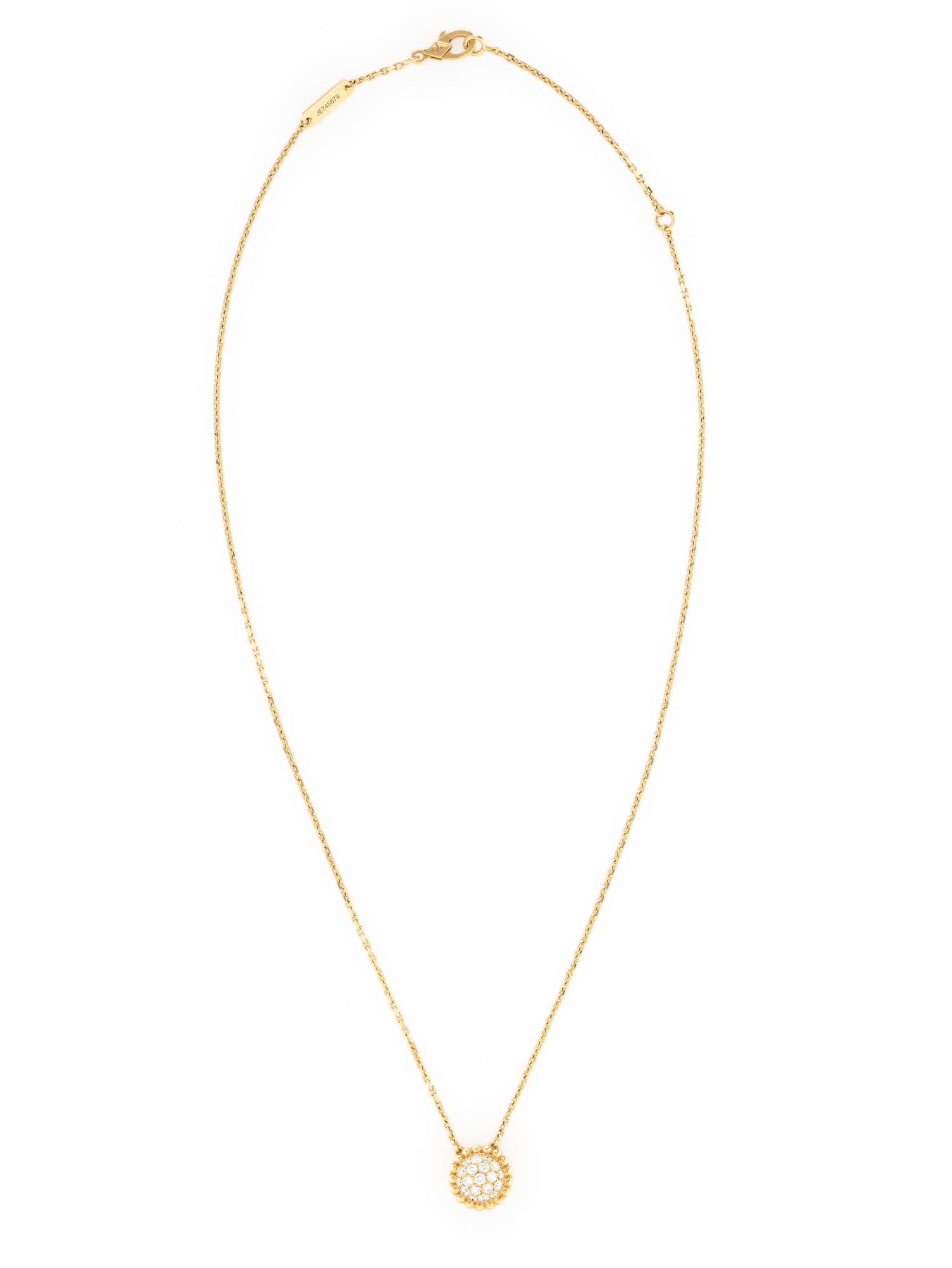 VAN CLEEF & ARPELS, YELLOW GOLD AND DIAMOND 'PERLÉE' NECKLACE