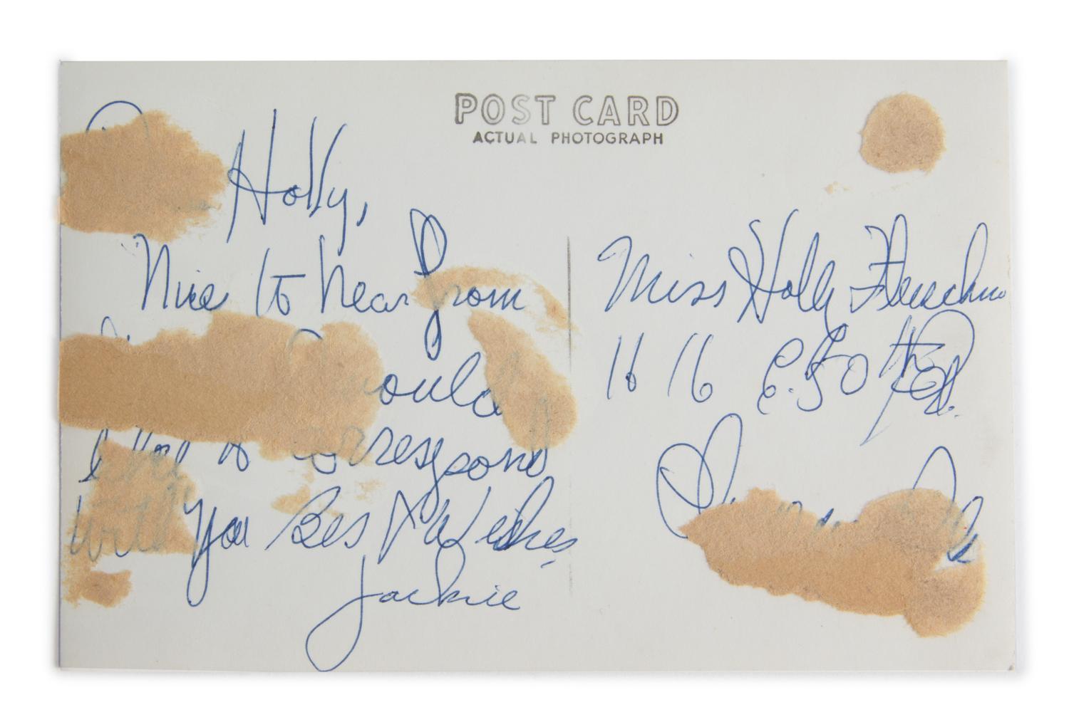 A Jackie Gleason Autographed Postcard
