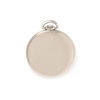 WALTHAM, ART DECO, 14K WHITE GOLD OPEN FACE POCKET WATCH