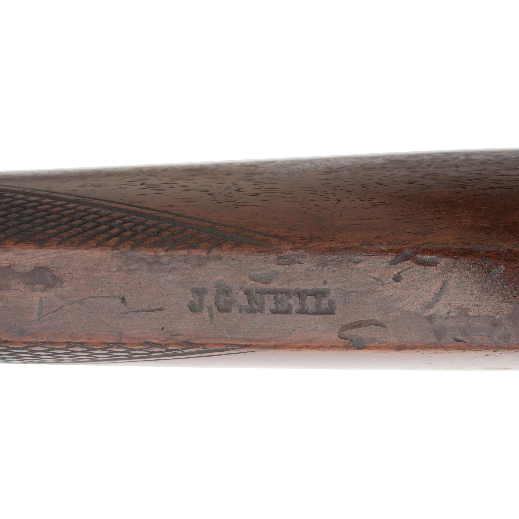 W Baker of Port Gibson, MS Marked Antebellum Half Stock Percussion Plains Style Rifle