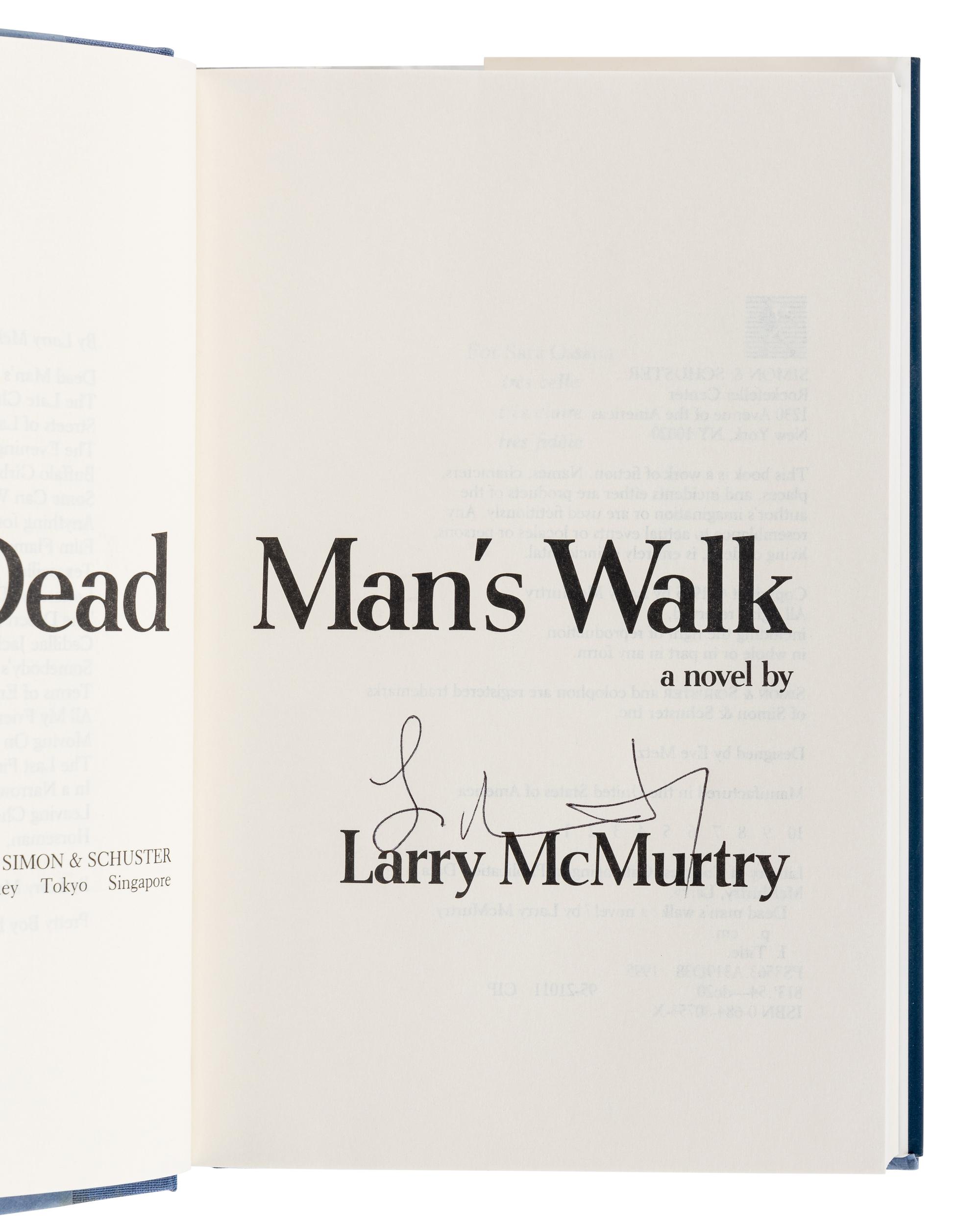 McMURTRY, Larry (1936-2021). A group of 4 FIRST EDITION works from McMurtry’s Lonesome Dove series, MANY SIGNED, comprising: