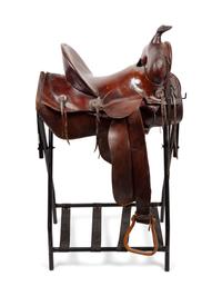 Vintage Western Saddle by Fred Mueller, Denver, Colorado