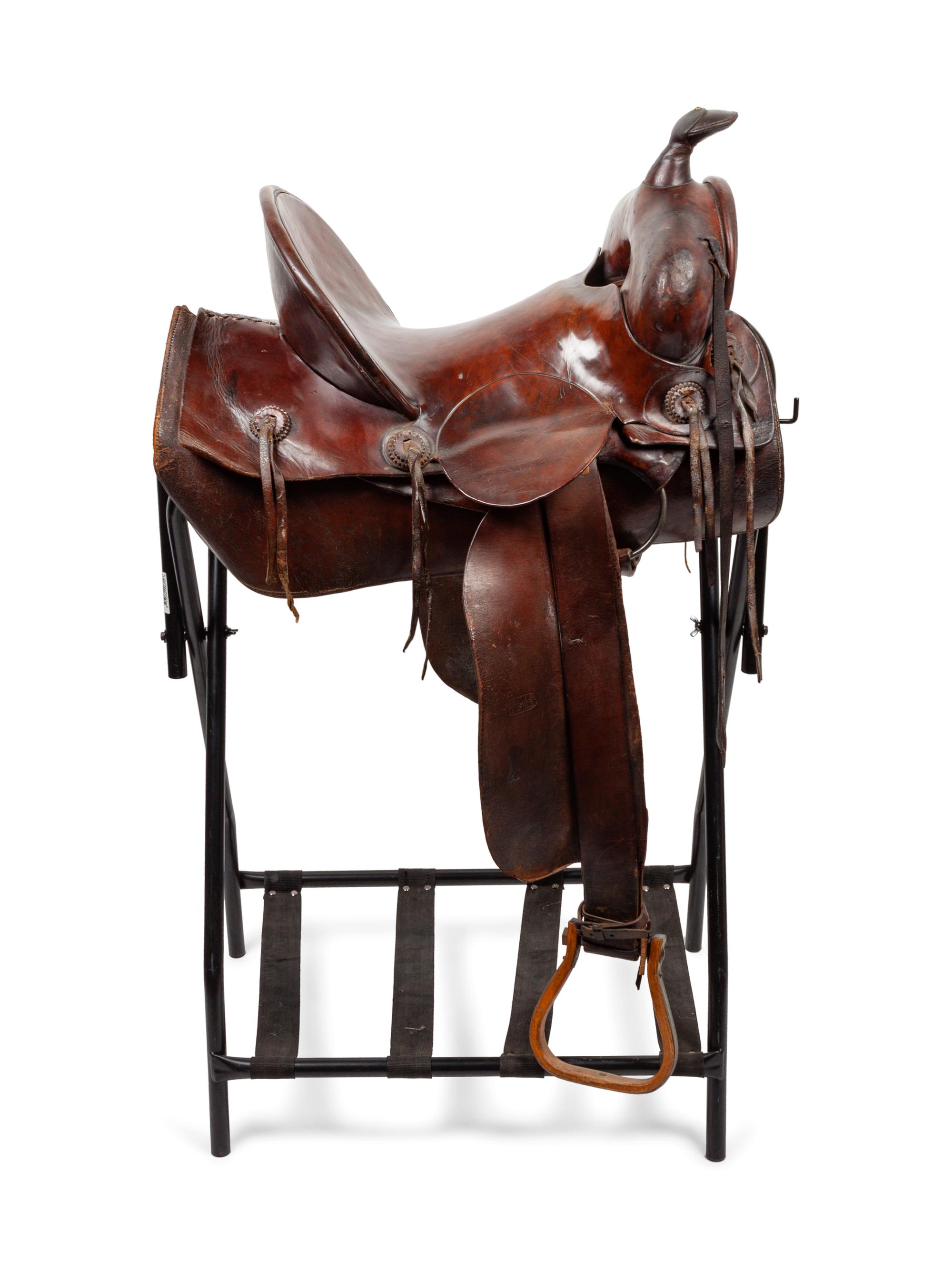 Vintage Western Saddle by Fred Mueller, Denver, Colorado