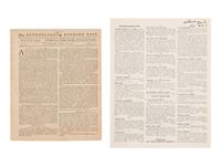 [REVOLUTIONARY WAR]. Group of 3 newspapers incl. a 1776 Penn. Evening Post and The Salem Gazette .