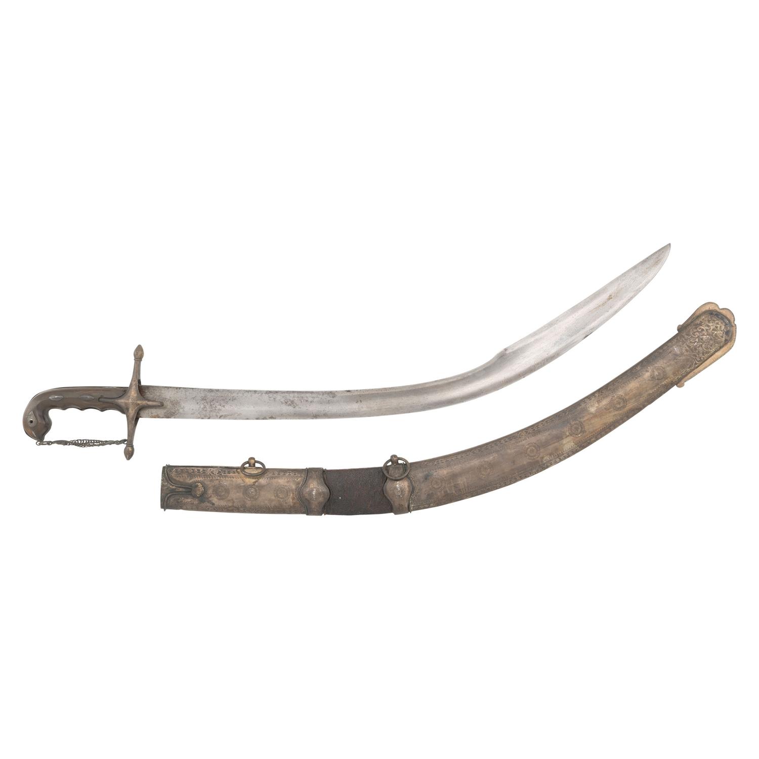 Ottoman Kilij Sword with Wood Lined Scabbard