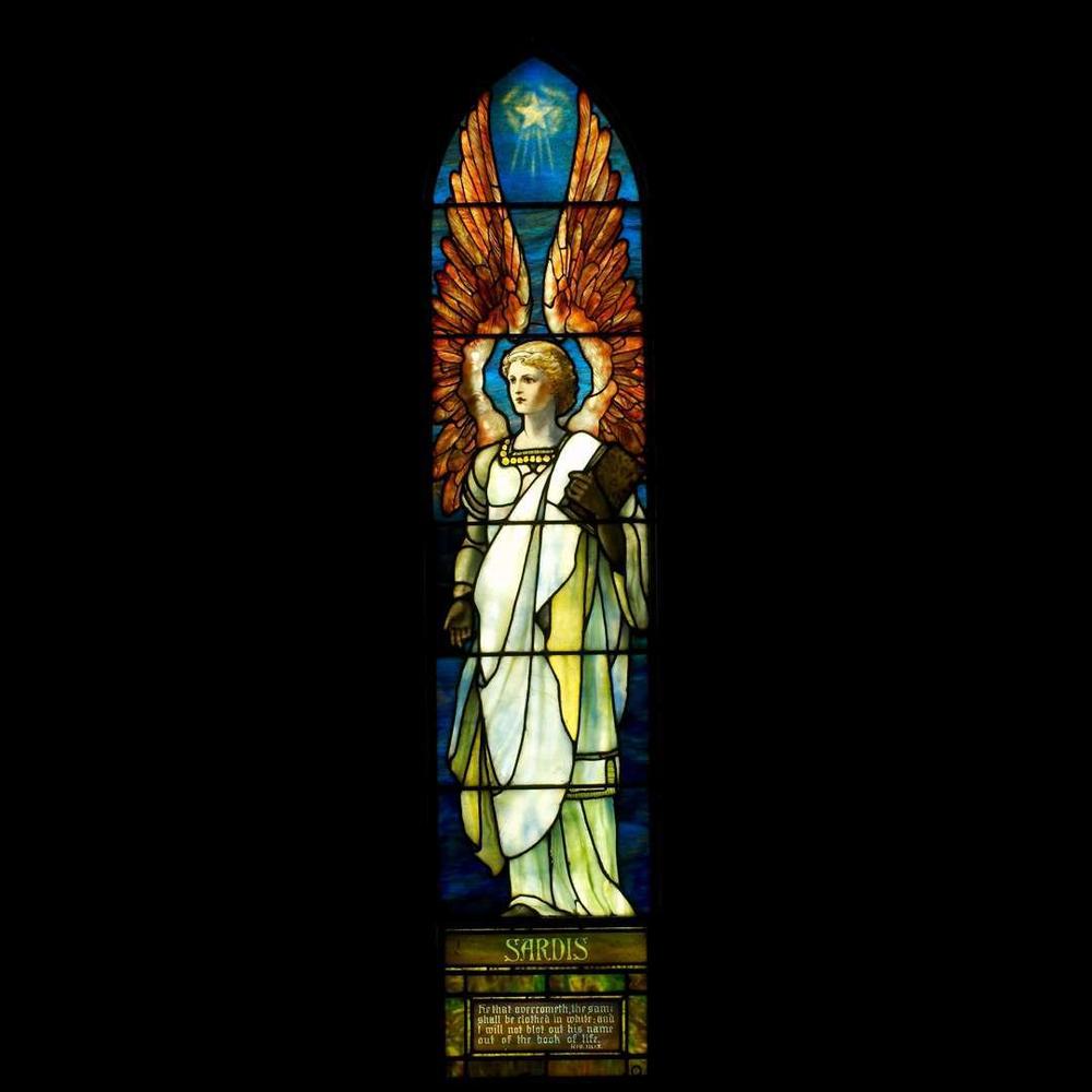 TIFFANY STUDIOS Angels Representing Seven Churches, A Rare Set of Seven Windows, 1902