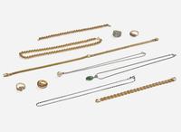 A Miscellaneous Collection of Gold and Gemstone Jewelry