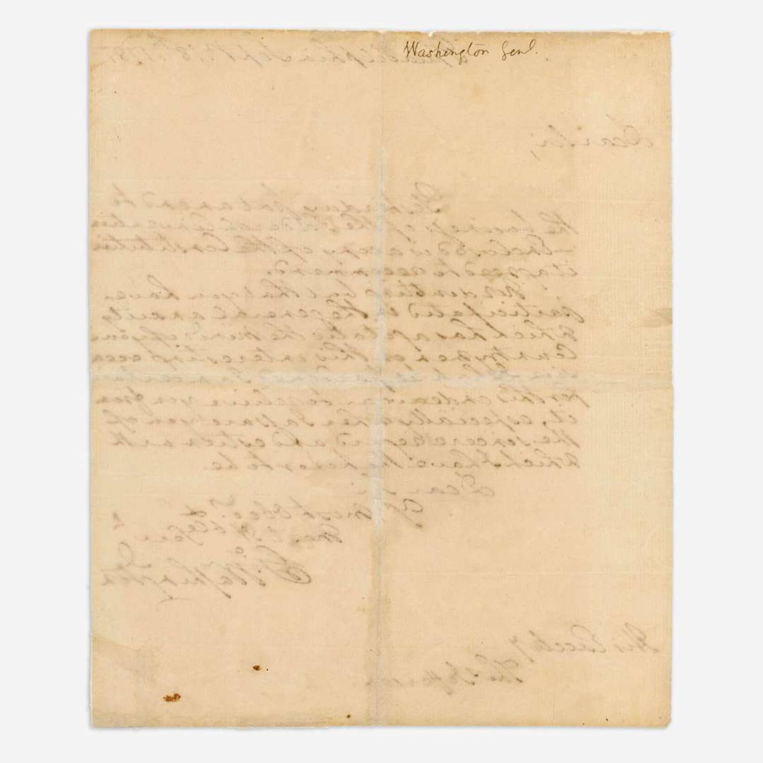 Washington, George, and (Thomas Jefferson) Autograph Letter, signed
