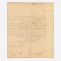 Washington, George, and (Thomas Jefferson) Autograph Letter, signed