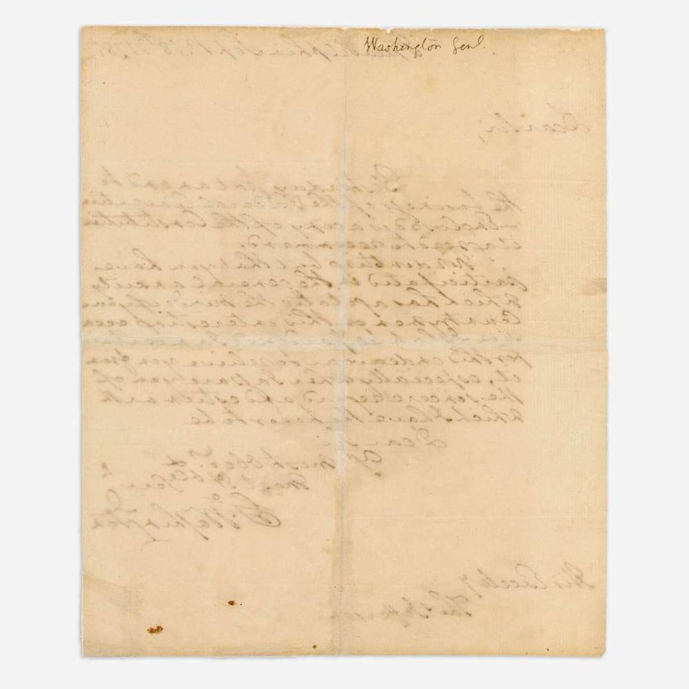 Washington, George, and (Thomas Jefferson) Autograph Letter, signed