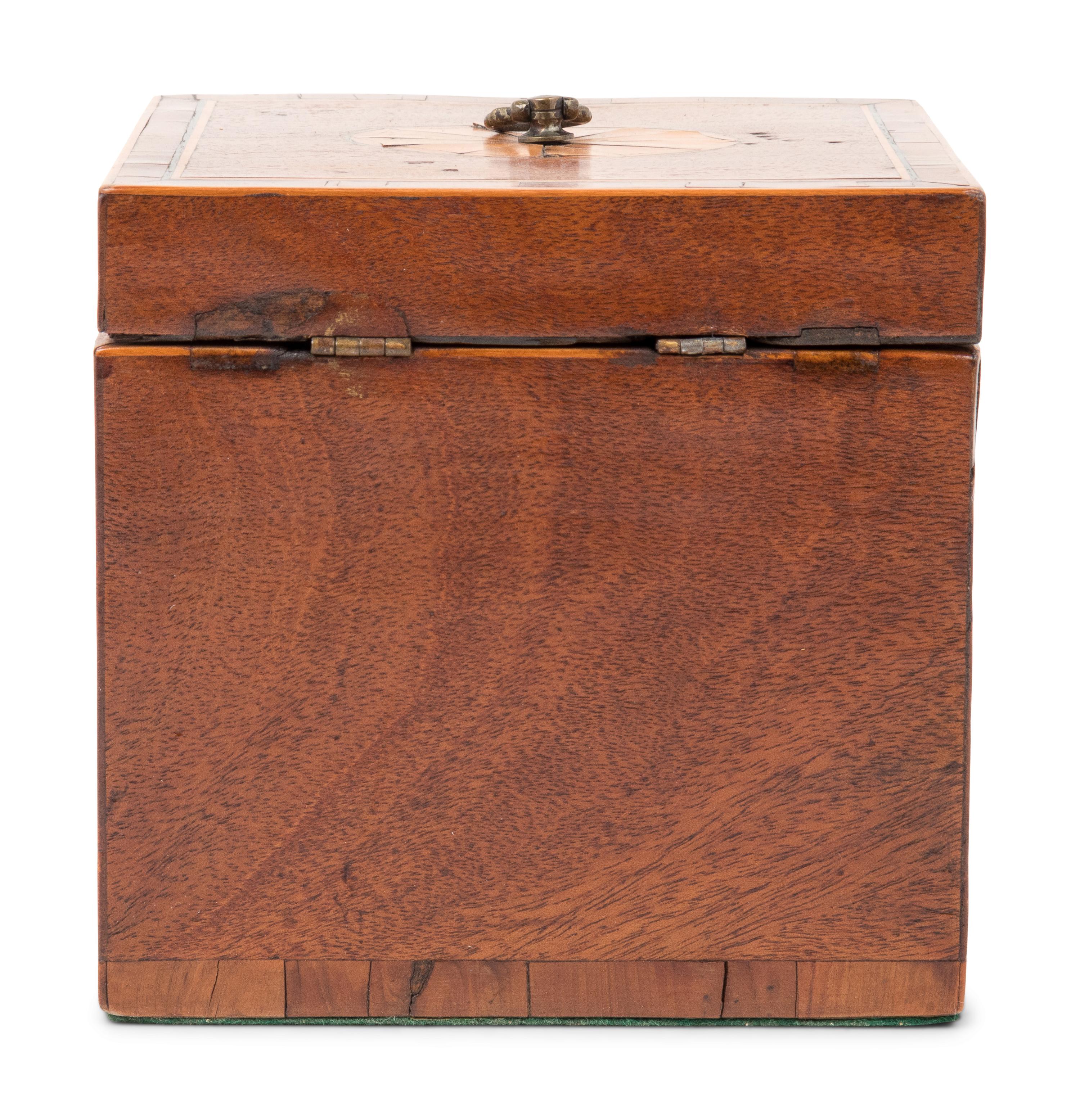 A George III Marquetry Tea Caddy