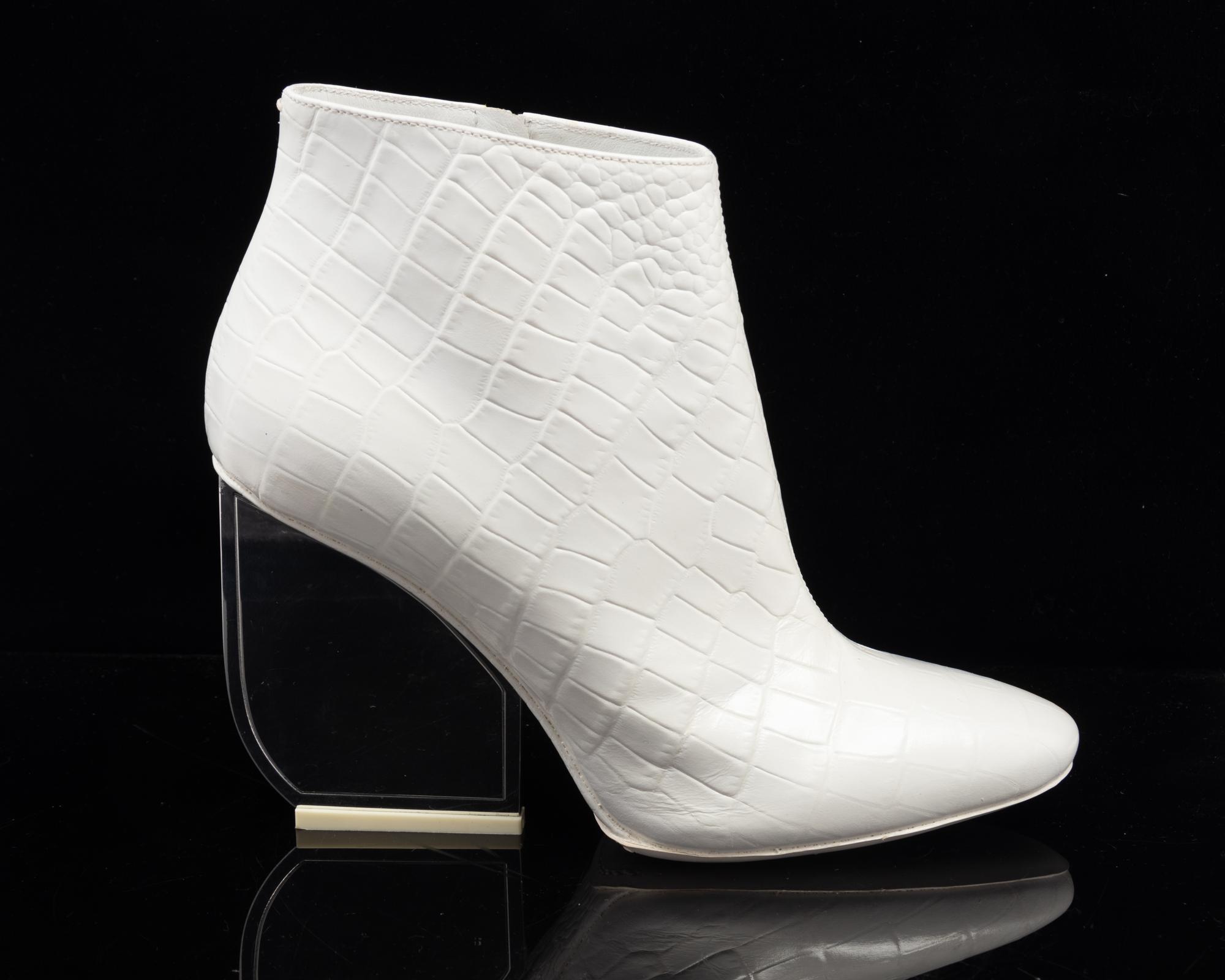 Maison Margiela Alligator Embossed Leather Boots, 2000s