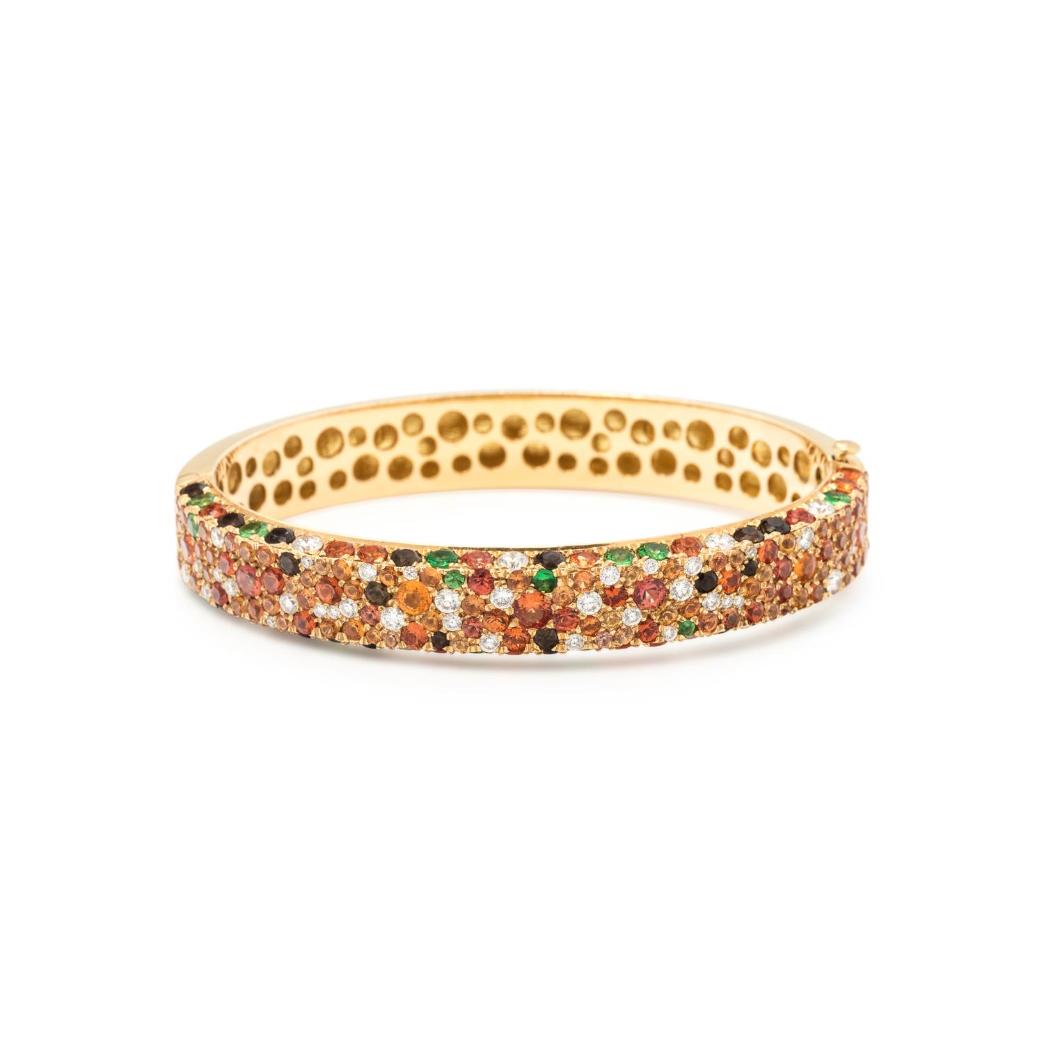 MULTICOLOR SAPPHIRE BANGLE BRACELET