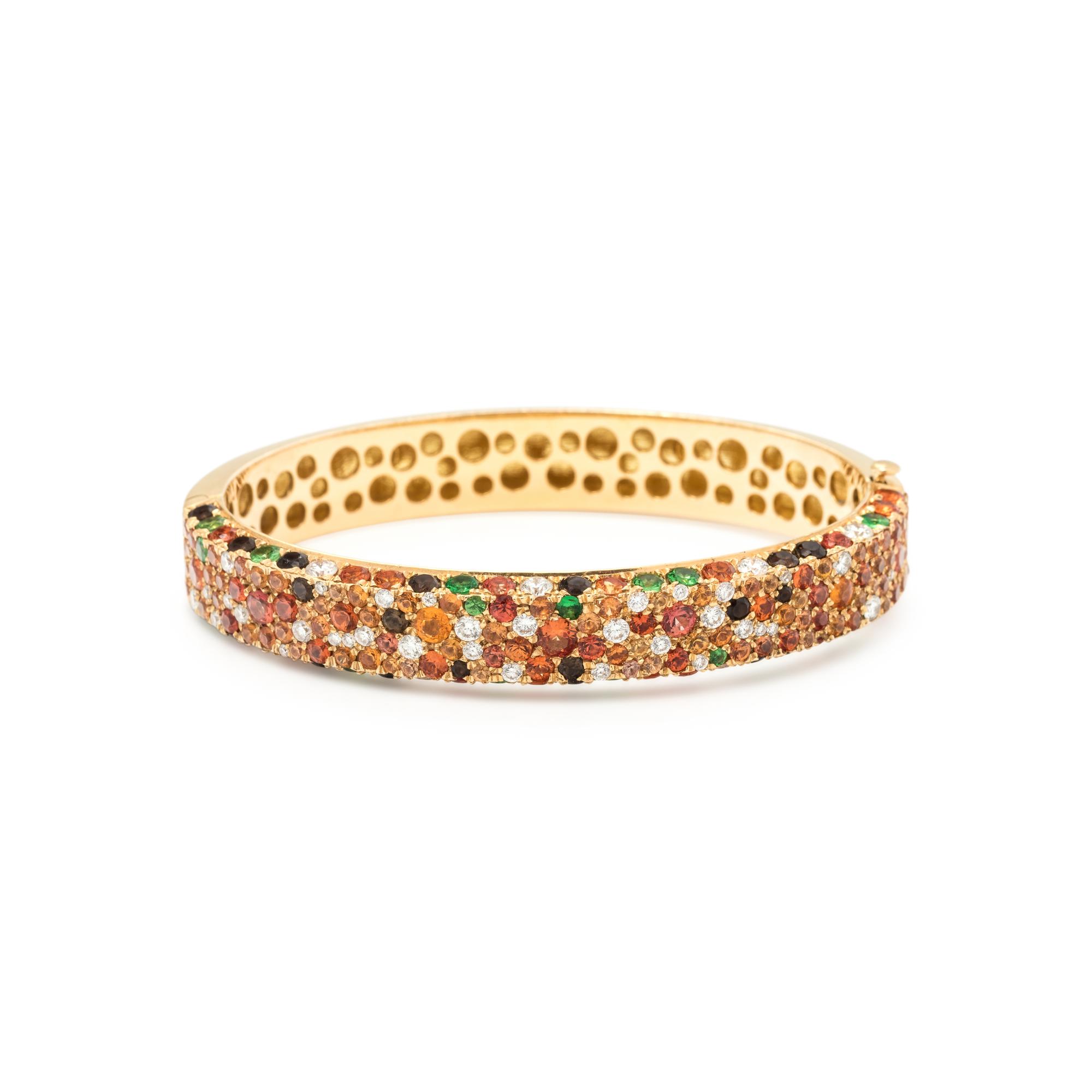 MULTICOLOR SAPPHIRE BANGLE BRACELET