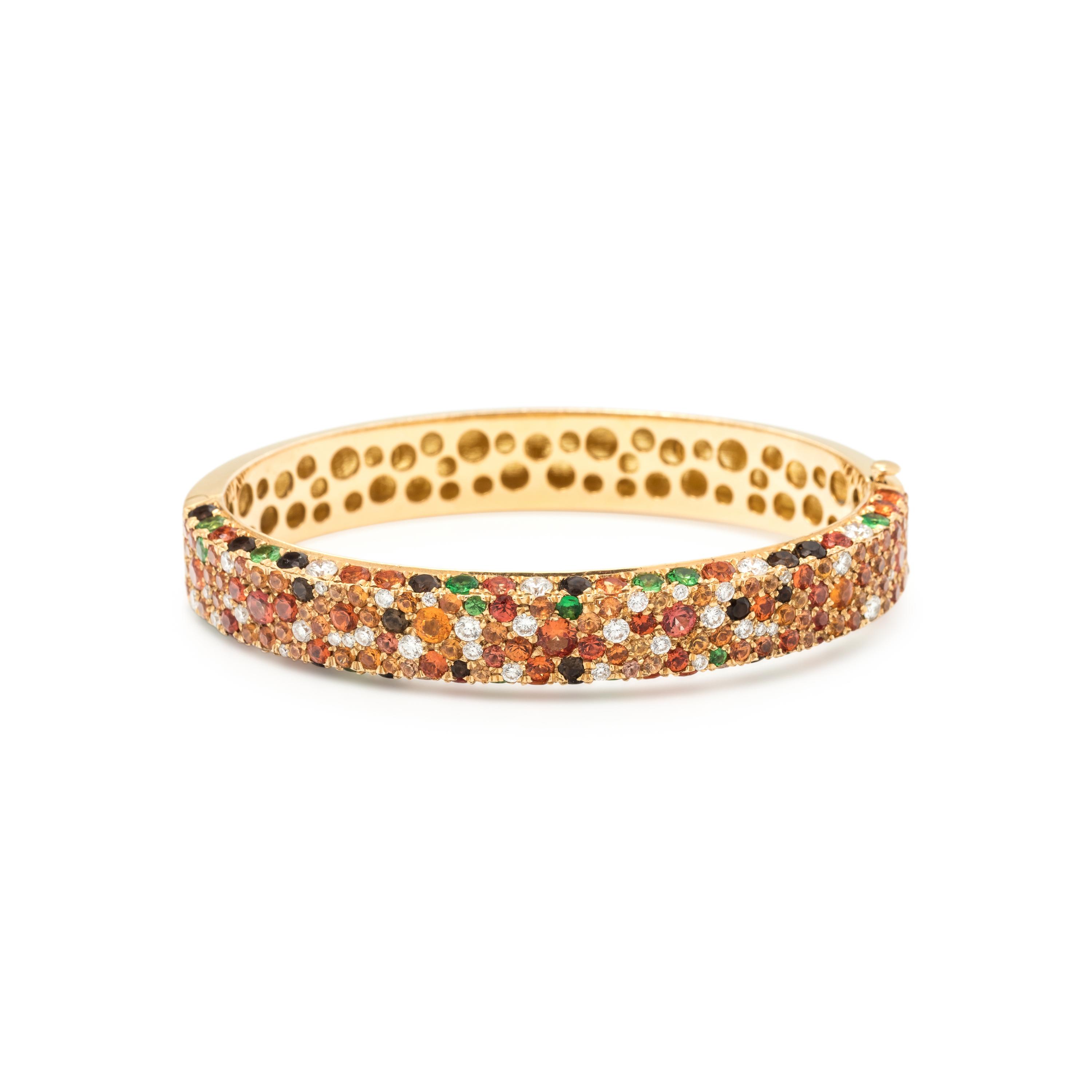 MULTICOLOR SAPPHIRE BANGLE BRACELET